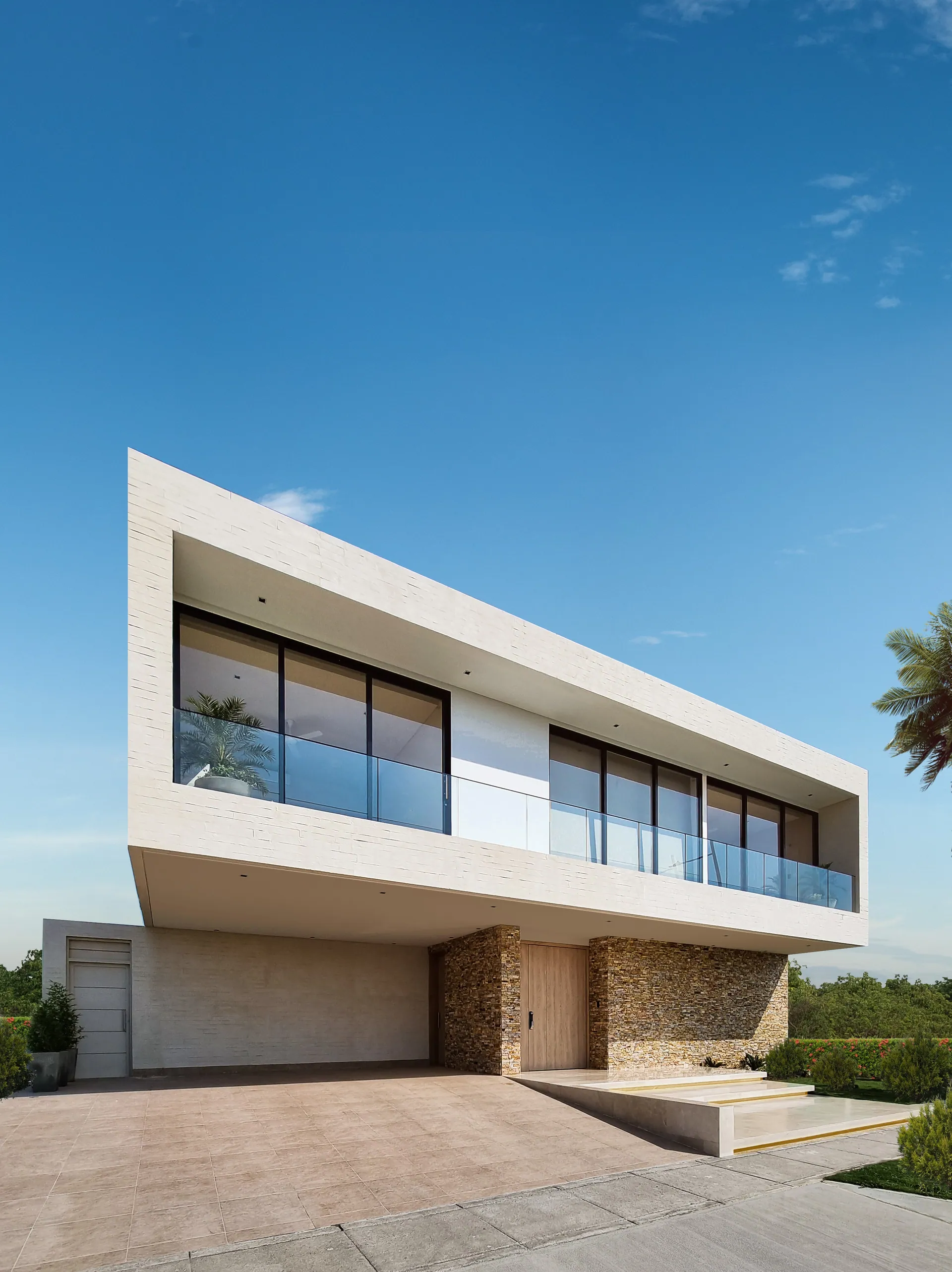 Casa 40 · Fachada esquina voladizo