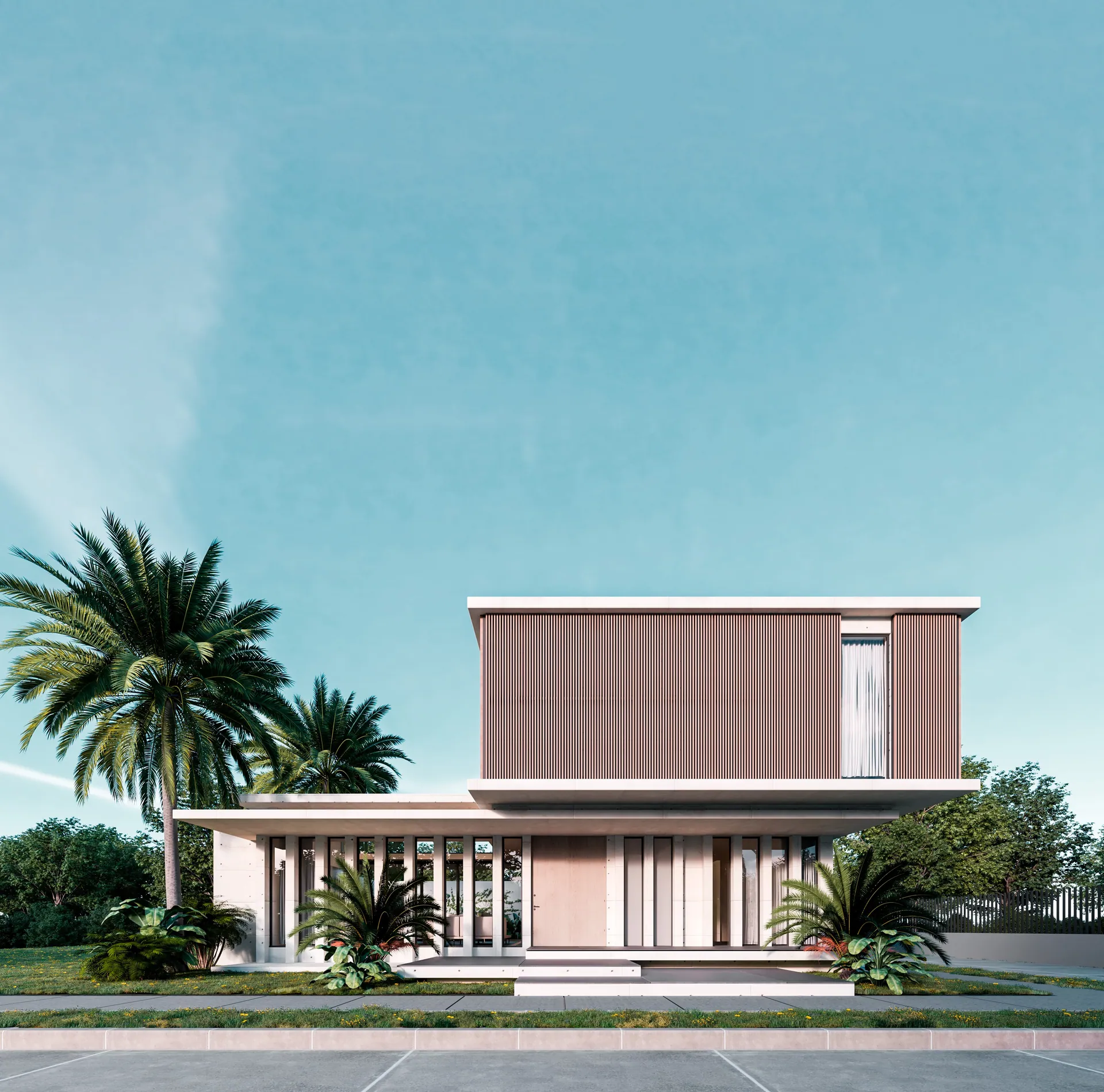 Casa PM · Fachada exterior lateral