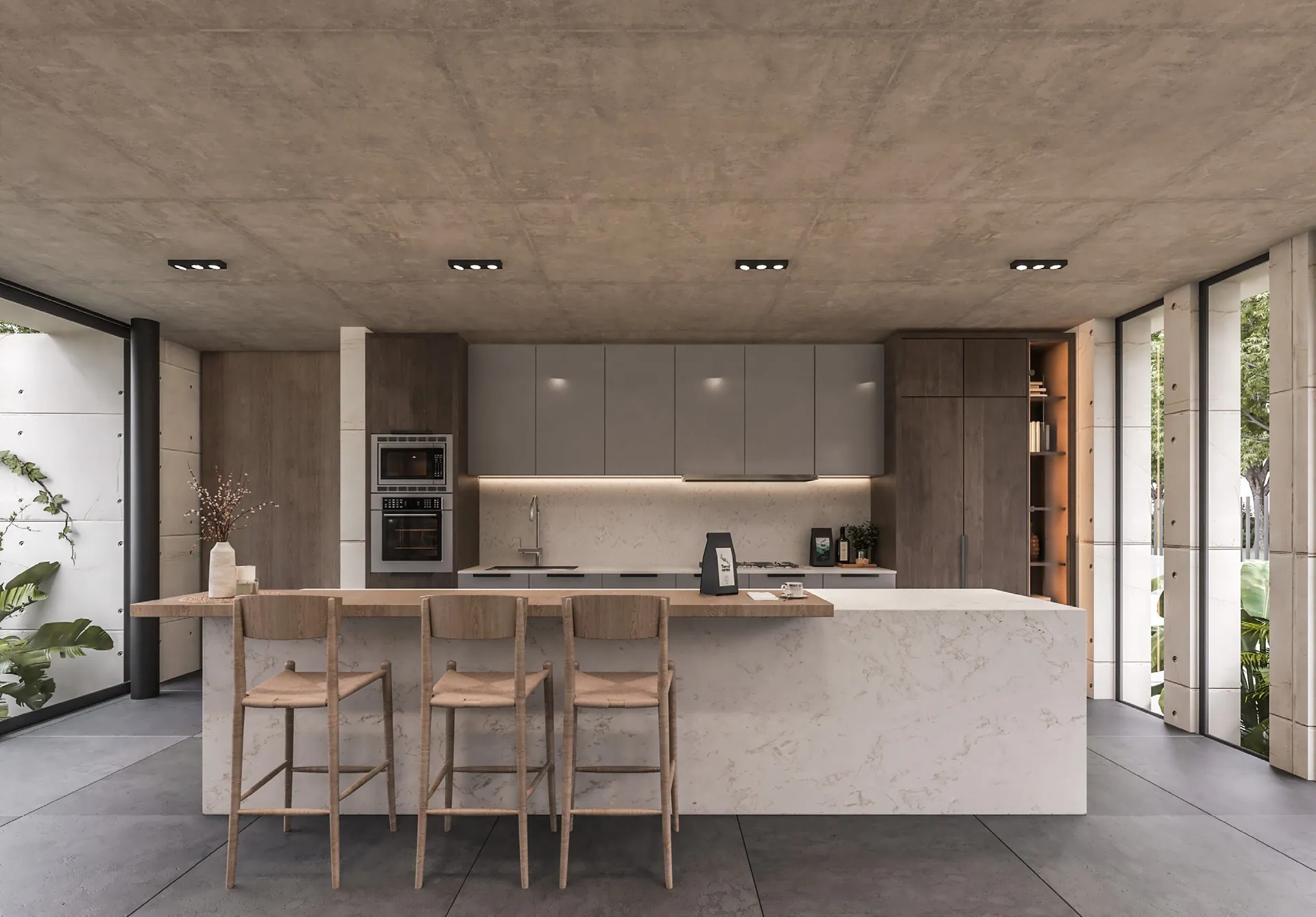 Casa PM · Interior cocina barra