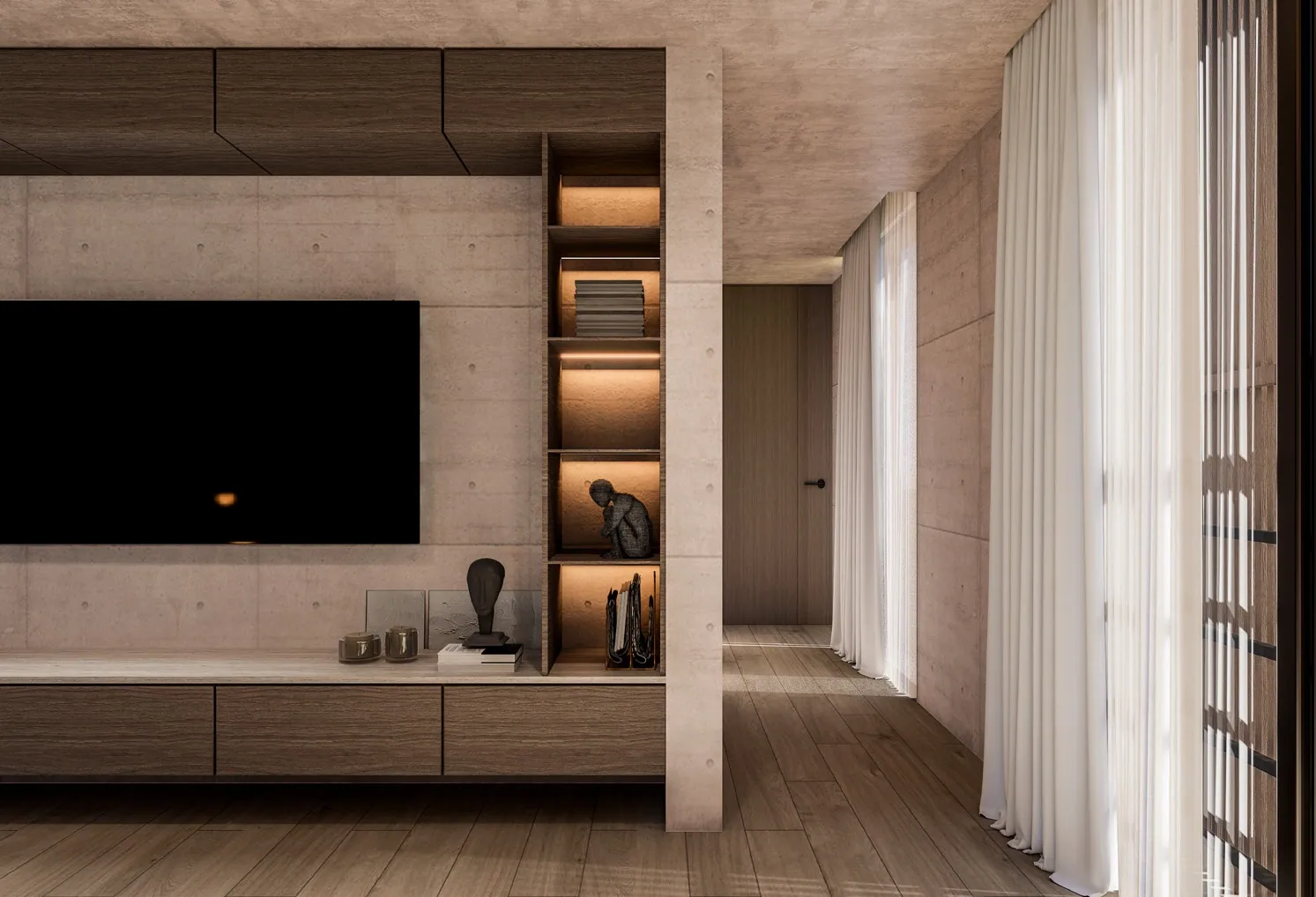Casa PM · Interior habitación principal detalle