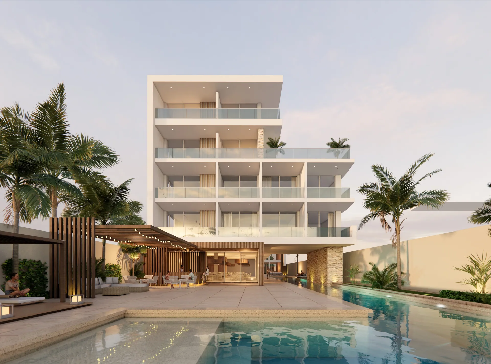 Edificio Ensenada 2 · Zona social pérgola y piscina