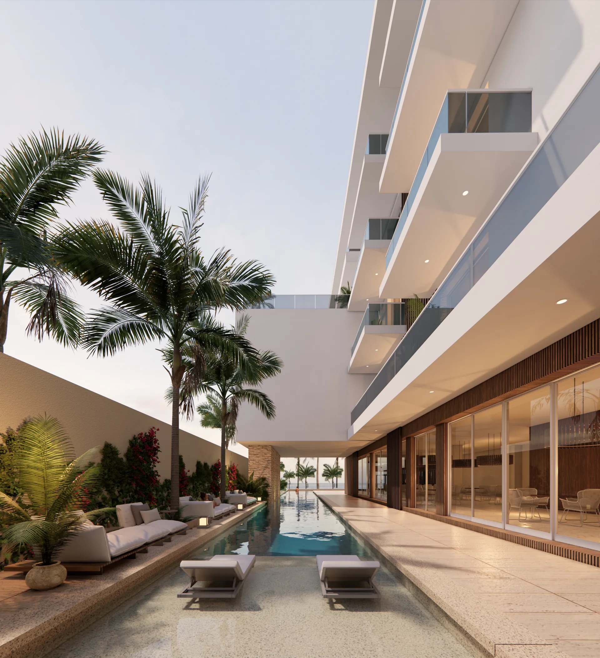 Edificio Ensenada 2 · Zona social piscina y asoleadoras