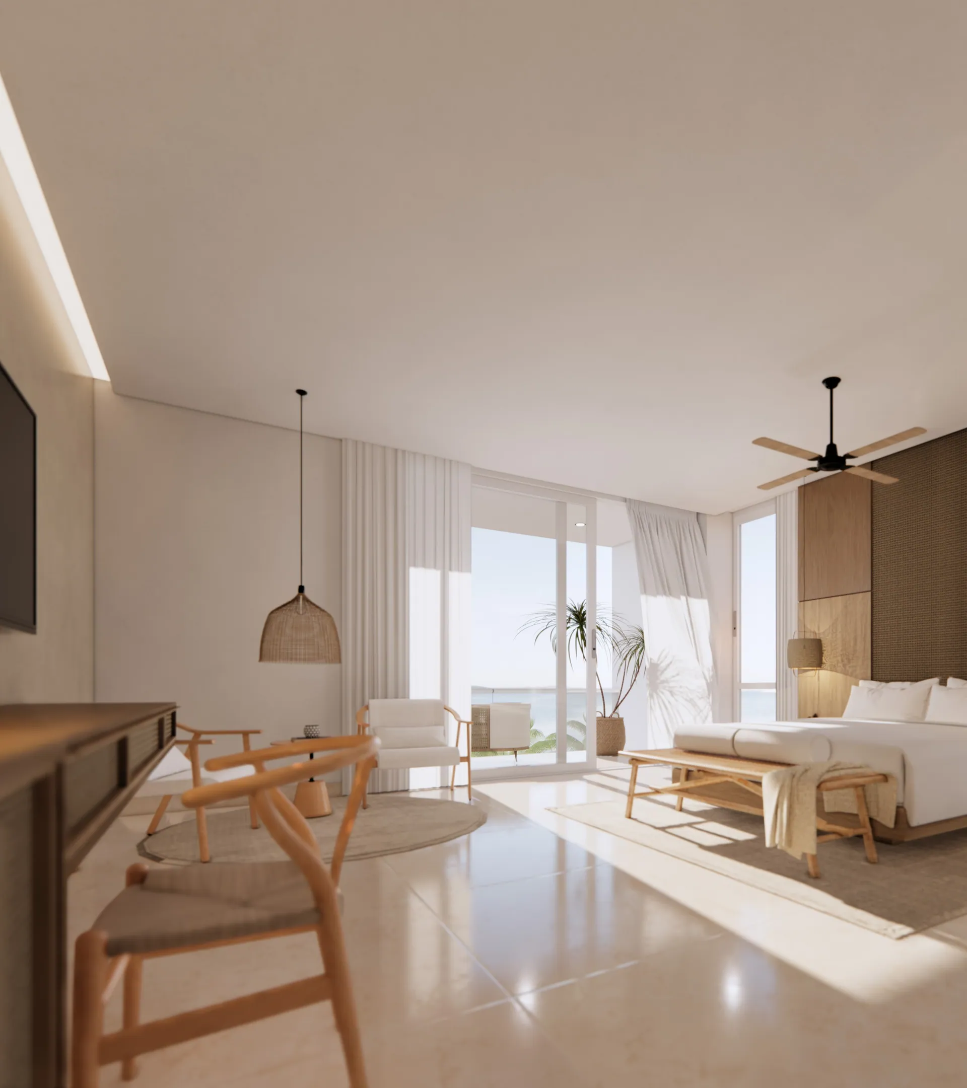 Edificio Ensenada 2 · Interior habitación balcón